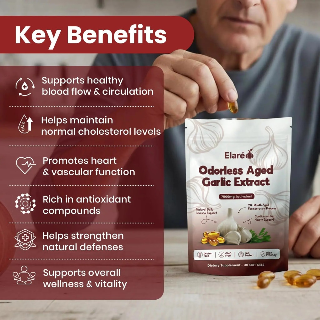 Aged Garlic Extract - 7500mg Odorless Softgels